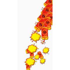 欢乐喜庆元宵展板鞭炮