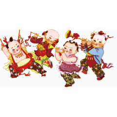 新年喜庆祝福可爱孩子