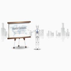 矢量商务建筑和商务人士