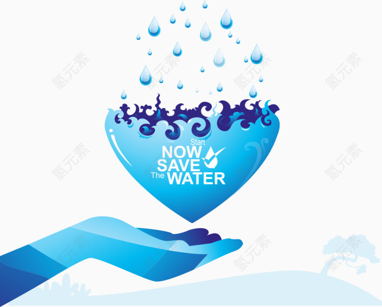 矢量水滴水纹手势