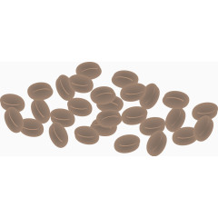 咖啡手绘咖啡豆矢量图