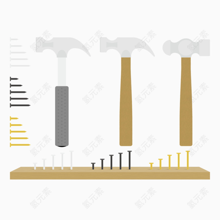 矢量钉锤素材
