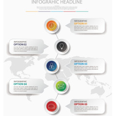 矢量创意流程图