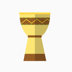 矢量扁平非洲鼓