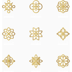 金色商务标志设计素材