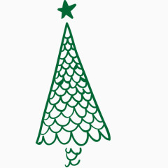 圣诞树 简笔画 漂浮 卡通 可爱 母婴背景 节日气氛