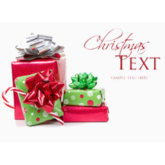 几个包装很精致的圣诞礼物