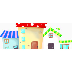 手绘卡通房屋
