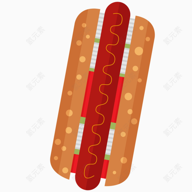 矢量卡通快餐餐饮食物汉堡包