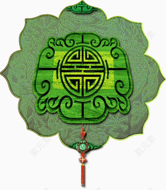 绿色图案