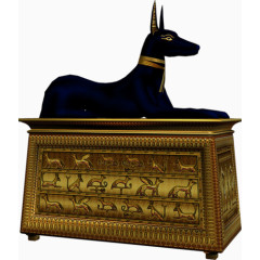 黑色埃及狗雕塑