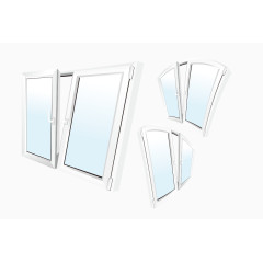 窗户白色立体矢量