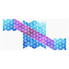 蓝色商务几何展板矢量素材