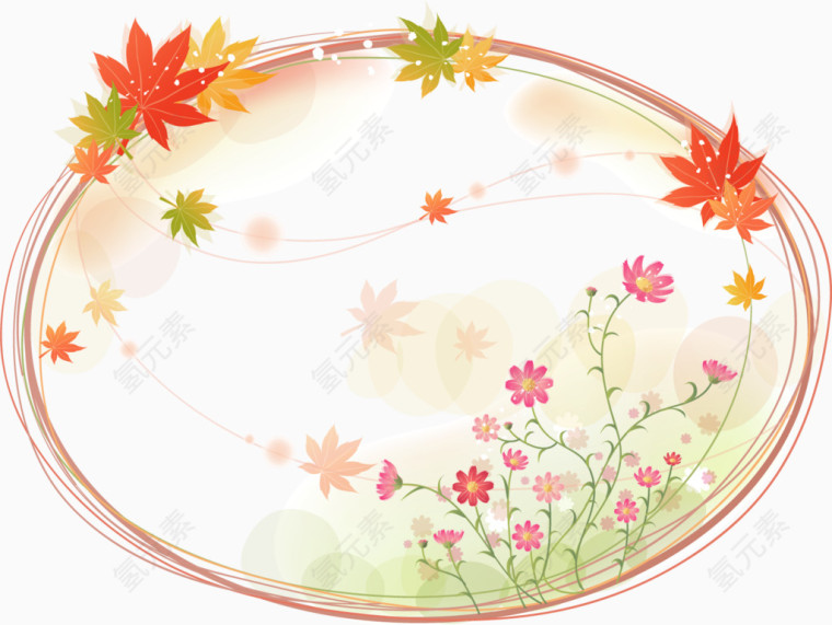 矢量韩式花边框1