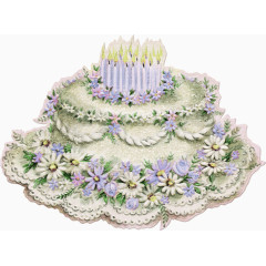 手绘鲜花生日蛋糕