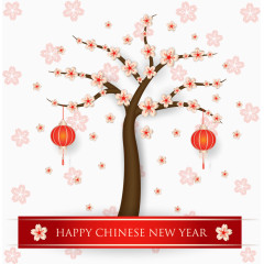喜庆树装饰矢量免抠素材