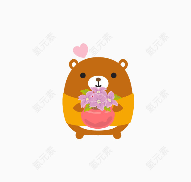日系卡通圆圆的小动物