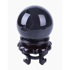 精选天然黑曜石球家居摆件