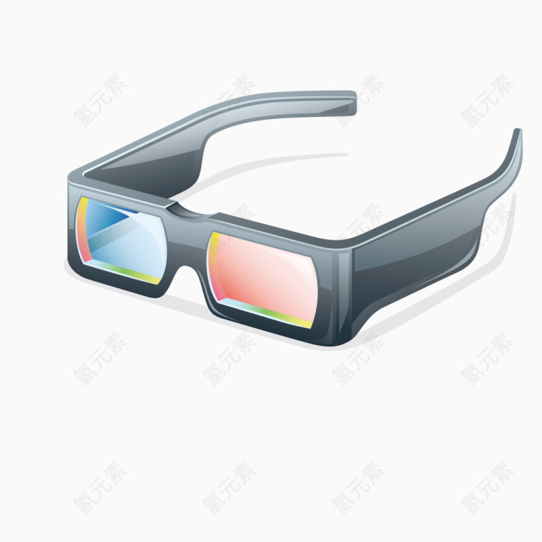 矢量图3D眼镜