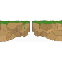 手绘地下层结构素材