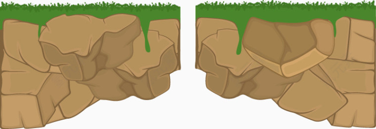 手绘地下层结构素材