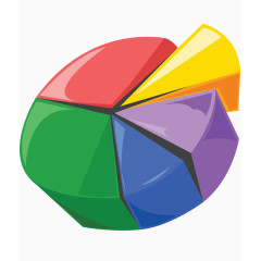 矢量数据分析百分比多色