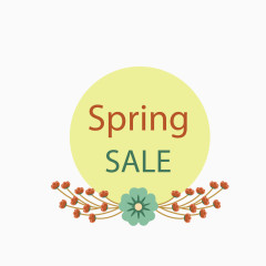 花朵元素促销海报