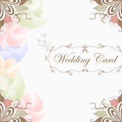 素色唯美花瓣婚礼请柬封面