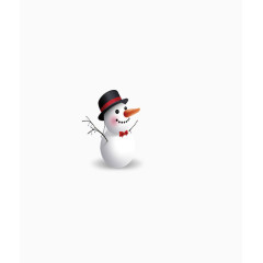 红鼻子戴帽雪人