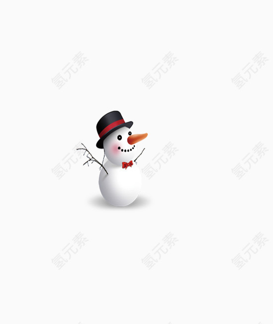 红鼻子戴帽雪人