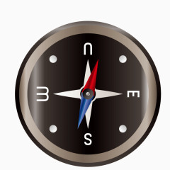 黑色指南针表盘