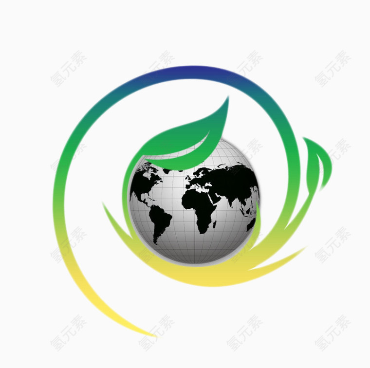 创意圆圈包裹的地球