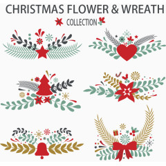 圣诞花朵天气标签