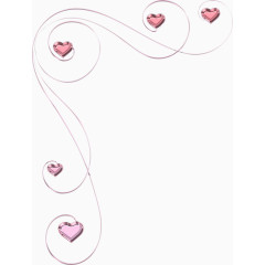 精致花纹线条爱心装饰