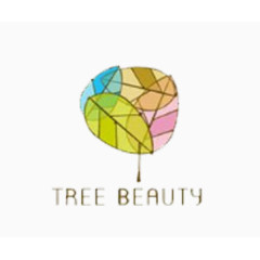 小清新彩色树叶拼合的树免扣素材