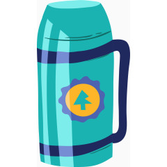 矢量保暖壶装饰图案免扣素材