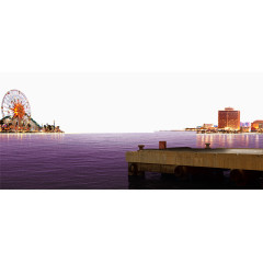 地产海报元素海上夜景