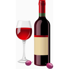 杯子红酒矢量图