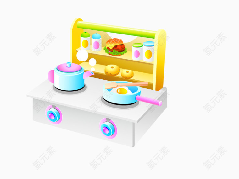 黄色儿童玩具厨具