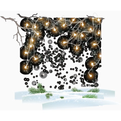 冬季雪景矢量漫天飞雪素材