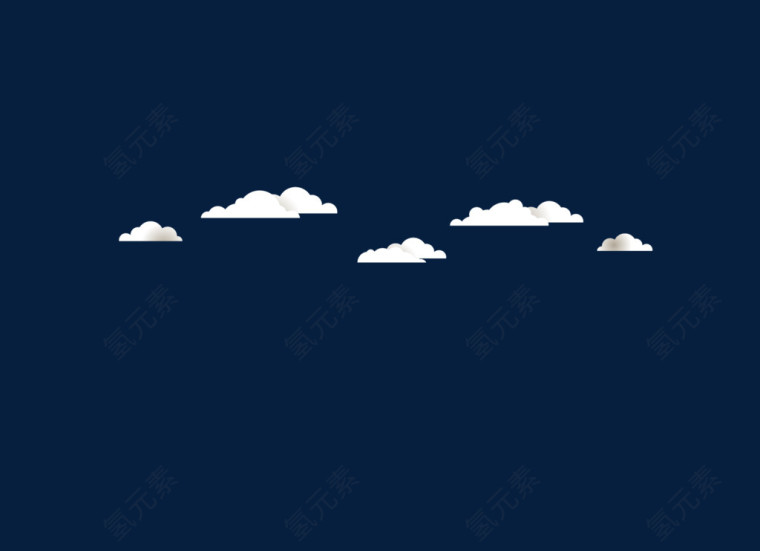 卡通白云