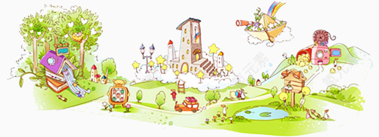 手绘儿童书刊插画