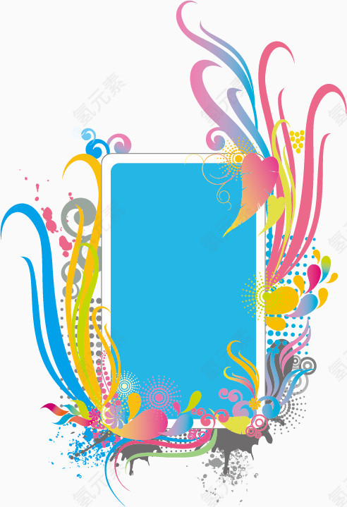 花纹标识框，淘宝素材，标识，底纹