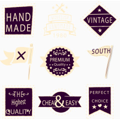9款手工优质标签矢量素材