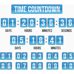 数字秒表倒数素材