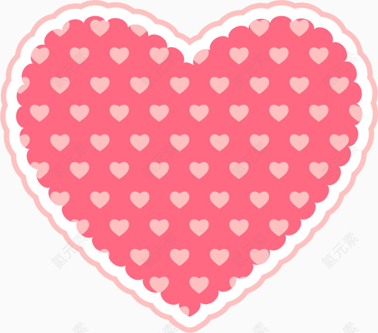 潮流心形矢量图