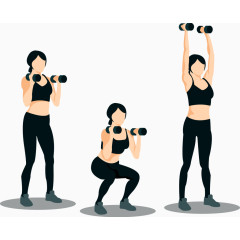 矢量举哑铃的人