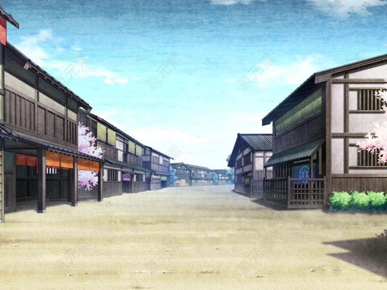 卡通房屋街道