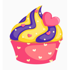 爱心奶油彩色蛋糕