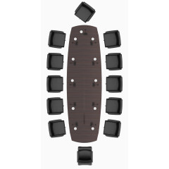 彩平图户型图会议桌椅子